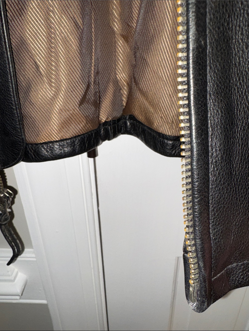Vintage 90’s Men’s Tommy Hilfiger Black Leather Bomber Jacket - Size Large - Picture 11 of 11